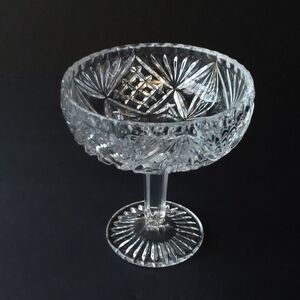 Elegant Crystal Glass Compote